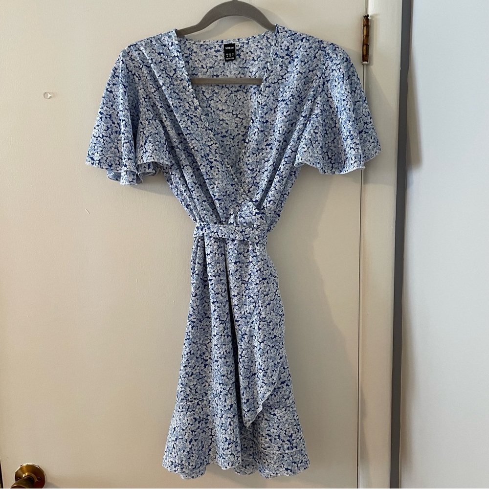 SHEIN Blue Floral Dress